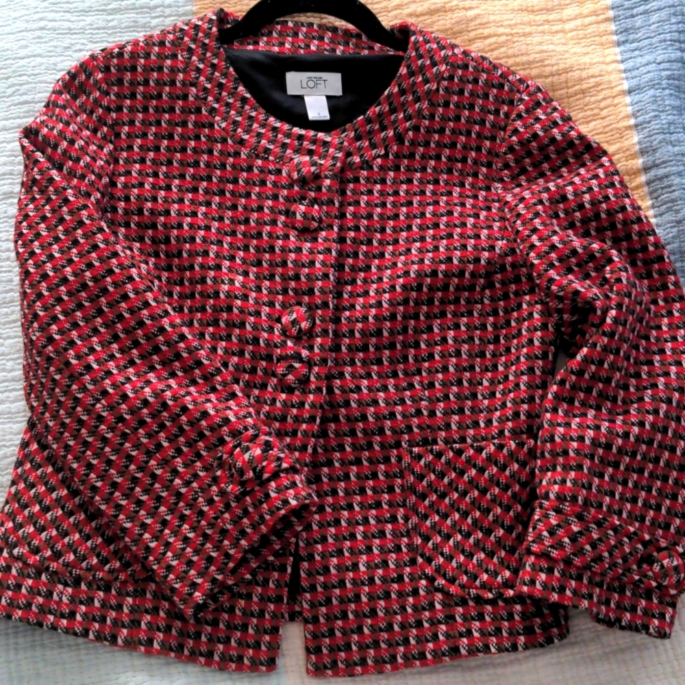 Cropped twill jacket